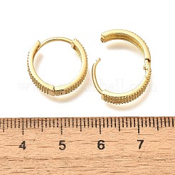 ラックメッキリング真鍮フープピアス女性用  カドミウムフリー＆鉛フリー  長持ちメッキ  18KGP本金メッキ  16x4.5mm&nbsp;EJEW-C125-13G