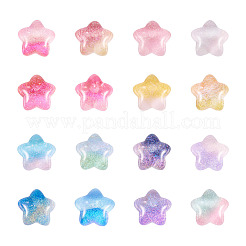 32Pcs 16 Colors Luminous Transparent Resin Star Cabochons&nbsp;RESI-TA0004-28