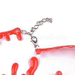 Plastic Blood Choker Necklace for Women&nbsp;LS-NJEW-K245-026B