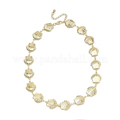 Ocean 304 Stainless Steel Shell Shape Link Chain Necklaces for Women&nbsp;NJEW-JN06011