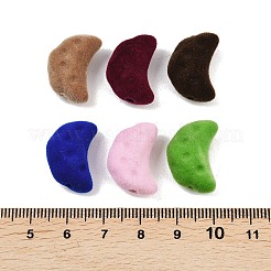 不透明アクリルビーズを植毛  ミックスカラー  ムーン  20x13x10mm  穴：2mm&nbsp;OACR-B051-01A