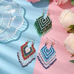 Boho 304 Stainless Steel with Glass Dangle Stud Earring&nbsp;EJEW-MZ00176