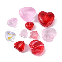 80Pcs 13 Style Transparent Spray Painted Glass Beads&nbsp;GLAA-FS0001-30