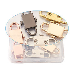 5色調節可能なアロイチェーンバックル  チェーンストラップバッグアクセサリー用  ミックスカラー  32x17x5mm  穴：6x6mm  5個/箱&nbsp;PALLOY-TA0001-91-RS