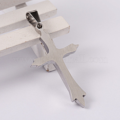 Tarnish Resistant Cross 304 Stainless Steel Surface Pendants&nbsp;STAS-D147-03