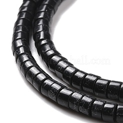 合成ターコイズビーズ連売り  染め  コラム  ブラック  4x2~2.5mm  穴：0.7mm  約194個/連  15.28~15.35''（38.8~39センチメートル）&nbsp;G-M394-01C
