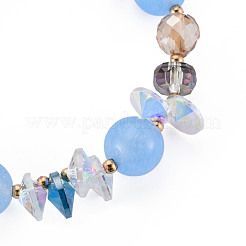 Faceted Glass Beads Stretch Bracelets&nbsp;BJEW-Q997-003-RS