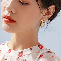 9 Pairs 9 Style 316 Surgical Stainless Steel Cute Kitten Stud Earrings for Women&nbsp;JE933A