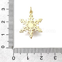 Brass Micro Pave Cubic Zirconia with ABS imitation pearl Pendants&nbsp;KK-D295-25G