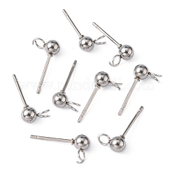Non-Tarnish 304 Stainless Steel Stud Earring Findings&nbsp;STAS-G012-2
