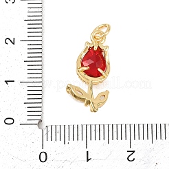 Brass Micro Pave Clear Cubic Zirconia Pendants&nbsp;X-KK-F931-13G-03