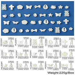 300個 15スタイル ABS模造パールビーズ  混合図形  11~16x9~15x5~8mm  穴：1.5~2.5mm  20個/スタイル&nbsp;FIND-CJ0011-14