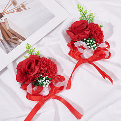 2PCS Silk Wrist Corsage&nbsp;AJEW-CP0001-51A