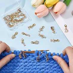 1Set Letter A~Z Alloy Rhinestone Pendant Decorations&nbsp;HJEW-SC0002-02G