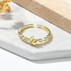 Butterfly Clear Cubic Zirconia Cuff Rings&nbsp;RJEW-G337-11G