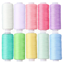 10Pcs 10 Colors Polyester Sewing Thread&nbsp;SENE-CY0001-05E