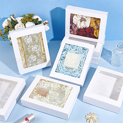 Rectangle Paper Biscuit Boxes with Clear Window&nbsp;CON-WH0107-02B-02