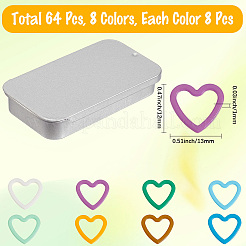 64Pcs 8 Colors Plastic Knittings Tool&nbsp;DIY-CP0012-74A