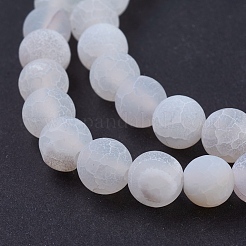 Natural Crackle Agate Beads Strands&nbsp;G-G055-8mm-5