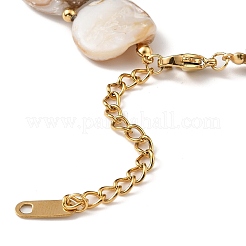 304 Stainless Steel Shell Shape Pendant Necklaces&nbsp;STAS-Z101-02G