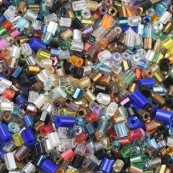 ガラスラウンドラッパビーズ  混合スタイル  ミックスカラー  2~3x1.5~2mm  穴：0.9~1mm  約34891個/ポンド&nbsp;SEED-XCP0001-42