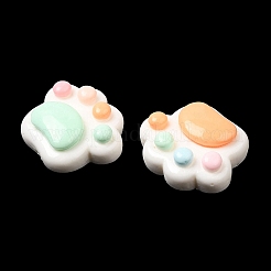 漫画の不透明樹脂カボション  ジュエリー作りのための  ミックスカラー  足跡  13.5x16x5mm&nbsp;RESI-C039-03G