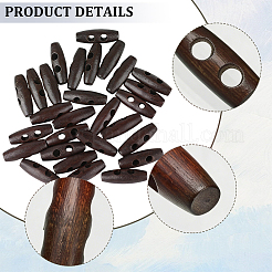 30Pcs Natural Wood Buttons&nbsp;FIND-GF0009-92A
