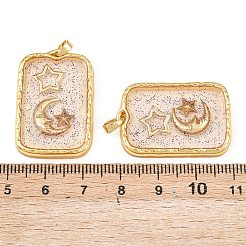 Brass Resin Pendants&nbsp;KK-I475-01G-05