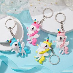 Cartoon Unicorn PVC Plastic Keychain&nbsp;KEYC-JKC00679