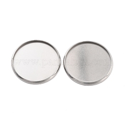 Non-Tarnish 316 Surgical Stainless Steel Cabochon Tray Settings&nbsp;STAS-I187-06B-P