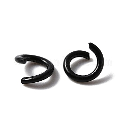 亜鉛合金オープン丸カン  焼き付け塗料  ラウンド  ブラック  6x1mm  18ゲージ  内径：4mm  約100個/袋&nbsp;X-FIND-WH0014-79G