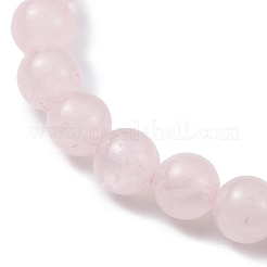 Natural Rose Quartz Round Beaded Stretch Bracelets&nbsp;BJEW-JB09898-02