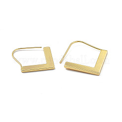 女性のための真鍮の矢のぶら下がりイヤリング  ゴールドカラー  29.5x27x1.5mm  ピン：0.8mm&nbsp;EJEW-P215-03G