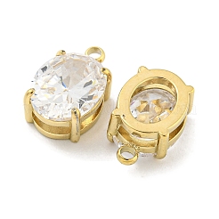 PVD Vacuum Plating 304 Stainless Steel Pendants Cubic Zirconia Pendants&nbsp;STAS-L278-009G-A01