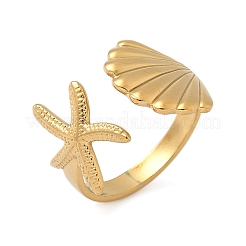 304 Stainless Steel Cuff Rings&nbsp;RJEW-P150-03A-G