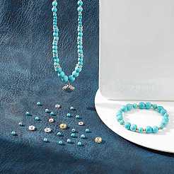DIY Synthetic Turquoise Beads Necklace Making Kit&nbsp;DIY-SC0018-05