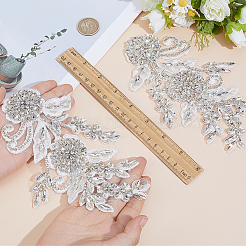Polyester with Glass Rhinestone Sewing Decorate&nbsp;DIY-WH20032-138A