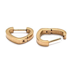 304ステンレススチールハートハギーフープピアス  ハート  ゴールドカラー  15x16.5x3mm  ピン：1mm&nbsp;STAS-J033-15G