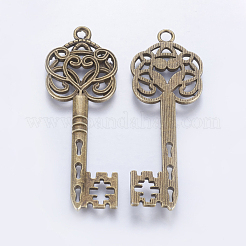 Tibetan Style Alloy Big Skeleton Key Pendants&nbsp;MLF9750Y-NF