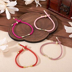 4Pcs 4 Colors Braided Nylon Cord Bracelet Making&nbsp;MAK-TA0001-26A