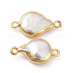 Baroque Natural Keshi Pearl Connector Charms&nbsp;PEAR-P004-44KCG