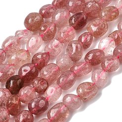Natural Strawberry Quartz Beads Strands&nbsp;G-P601-A08-02