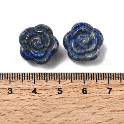 天然ラピスラズリ彫刻ビーズ  花  15.5~16x15.5~16x10.5~11mm  穴：1~1.5mm&nbsp;G-L636-C03-01
