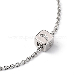 Cube Micro Pave Cubic Zirconia Pendant Necklaces & Bracelets Sets&nbsp;SJEW-JS01116-01