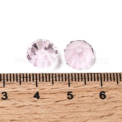 K9ガラス  模造オーストリアクリスタルビーズ  グレードAAA  多面カット  ダイヤモンド  ピンク  9.5~10x7~8mm  穴：0.9~1mm&nbsp;SWAR-F075-10mm-03