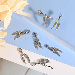 Tibetan Style Alloy Wing Pendant Decoration&nbsp;HJEW-AB00504
