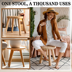 Wood Biscuit Stool&nbsp;AJEW-WH0596-917A