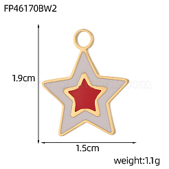 304 Stainless Steel Enamel Pendants&nbsp;STAS-OY013-60G