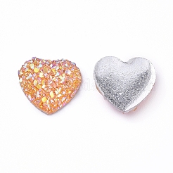 Shining Druzy Resin Cabochons&nbsp;LS-RESI-WH0008-30M