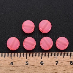 透明なアクリルビーズ  染め  フラットラウンド  ショッキングピンク  8.5x5.5mm  穴：2.5mm  約1774個/500g&nbsp;MACR-S373-05E-09